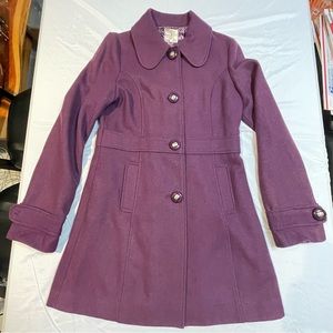 Anthropologie Tulle wool blend Pea Coat Style Large